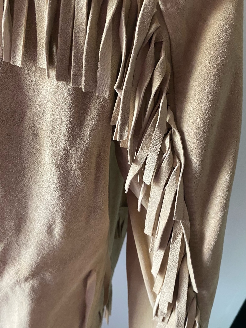 True Grit Fringe Leather Western Native Jacket Leather Tie Closure Women's XL - Picture 5 of 16